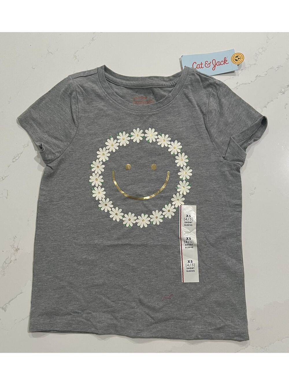 Cat & Jack, Girls, X-Small, Daisy Smile T-Shirt